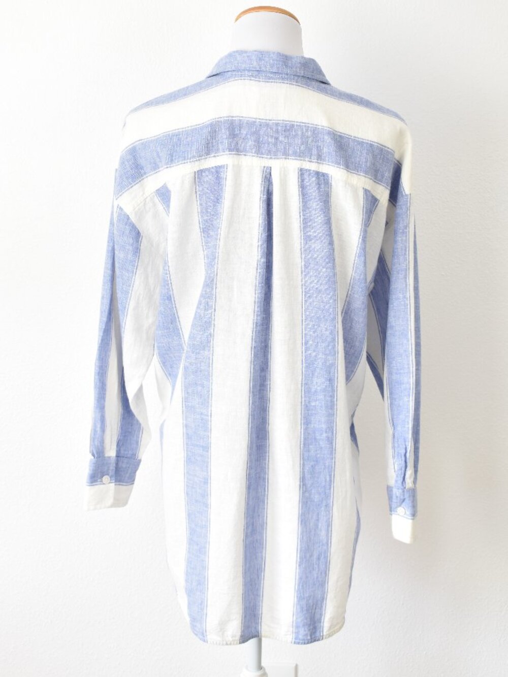 Maeve Anthropologie Bennet Linen Button Front Stripe Top - S - Picture 7 of 10